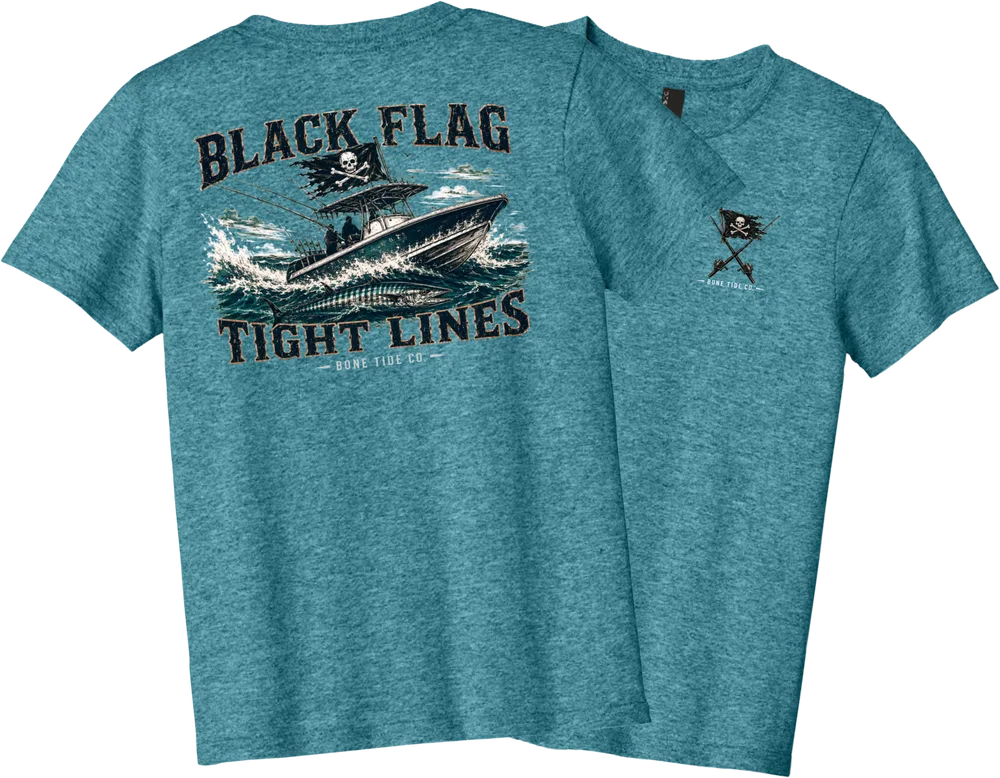 Black Flag Tight Lines - Vivid Teal Heather