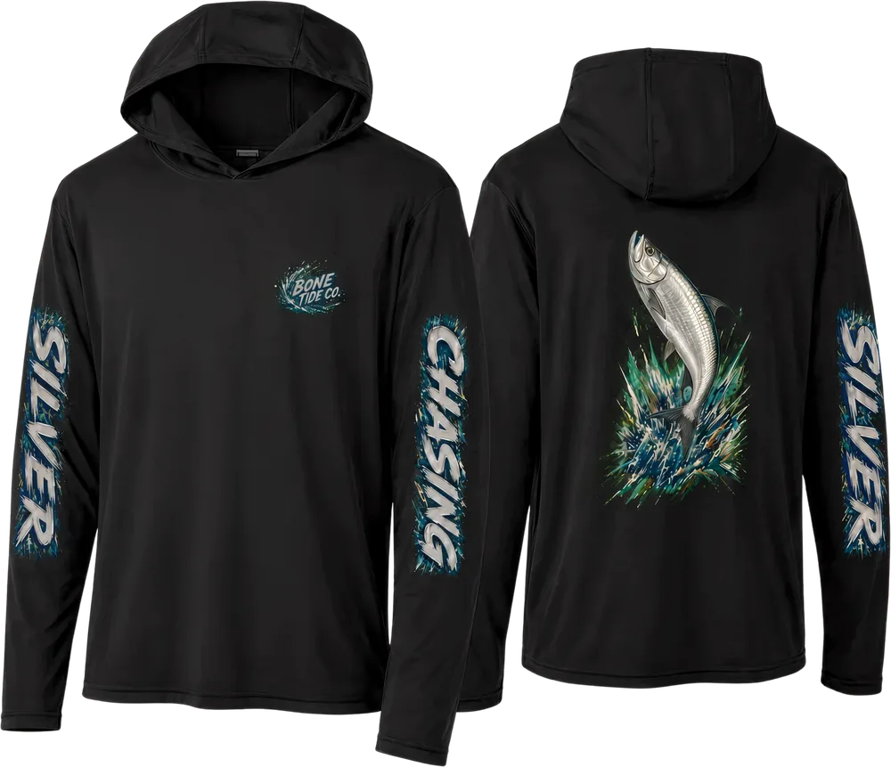 Chasing Silver Youth Hooded Longsleeve - Black