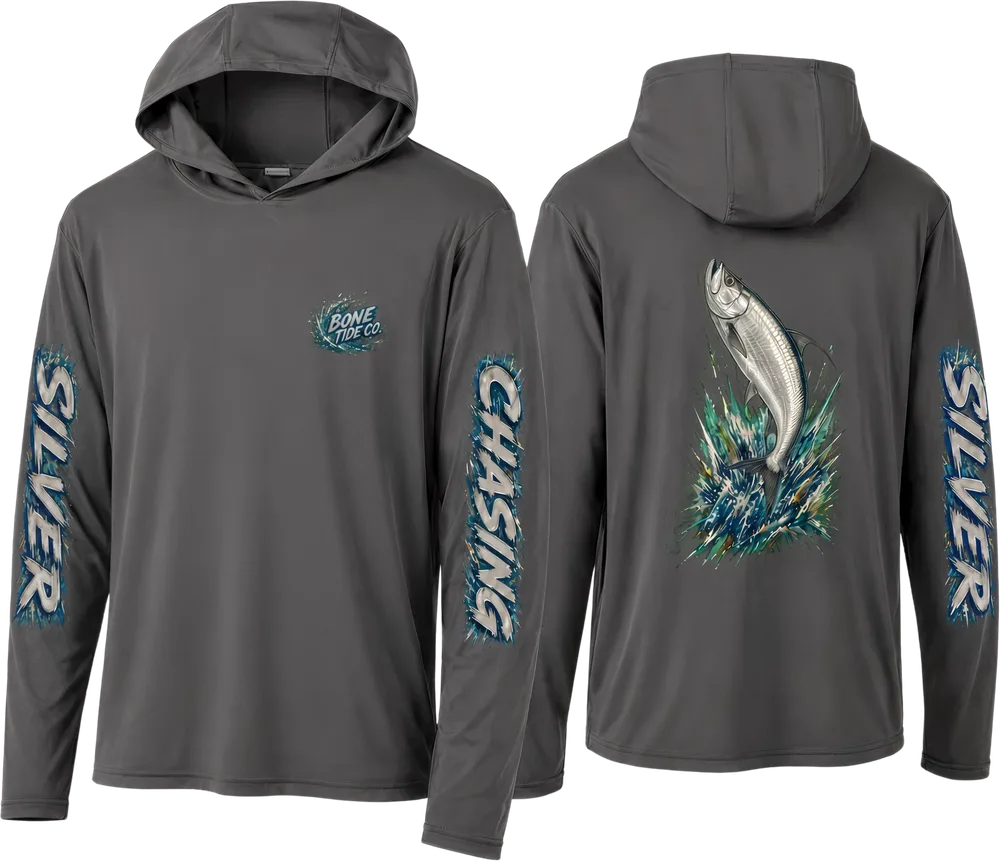 Chasing Silver Youth Hooded Longsleeve - Iron Grey